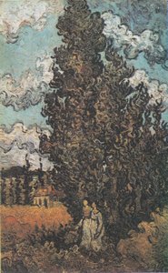 Cypresses and Two Women